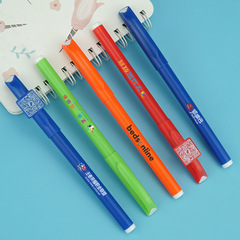Neutral advertising gift pen, colored rod QR code custom logo signature pen, business office custom advertising pen logo