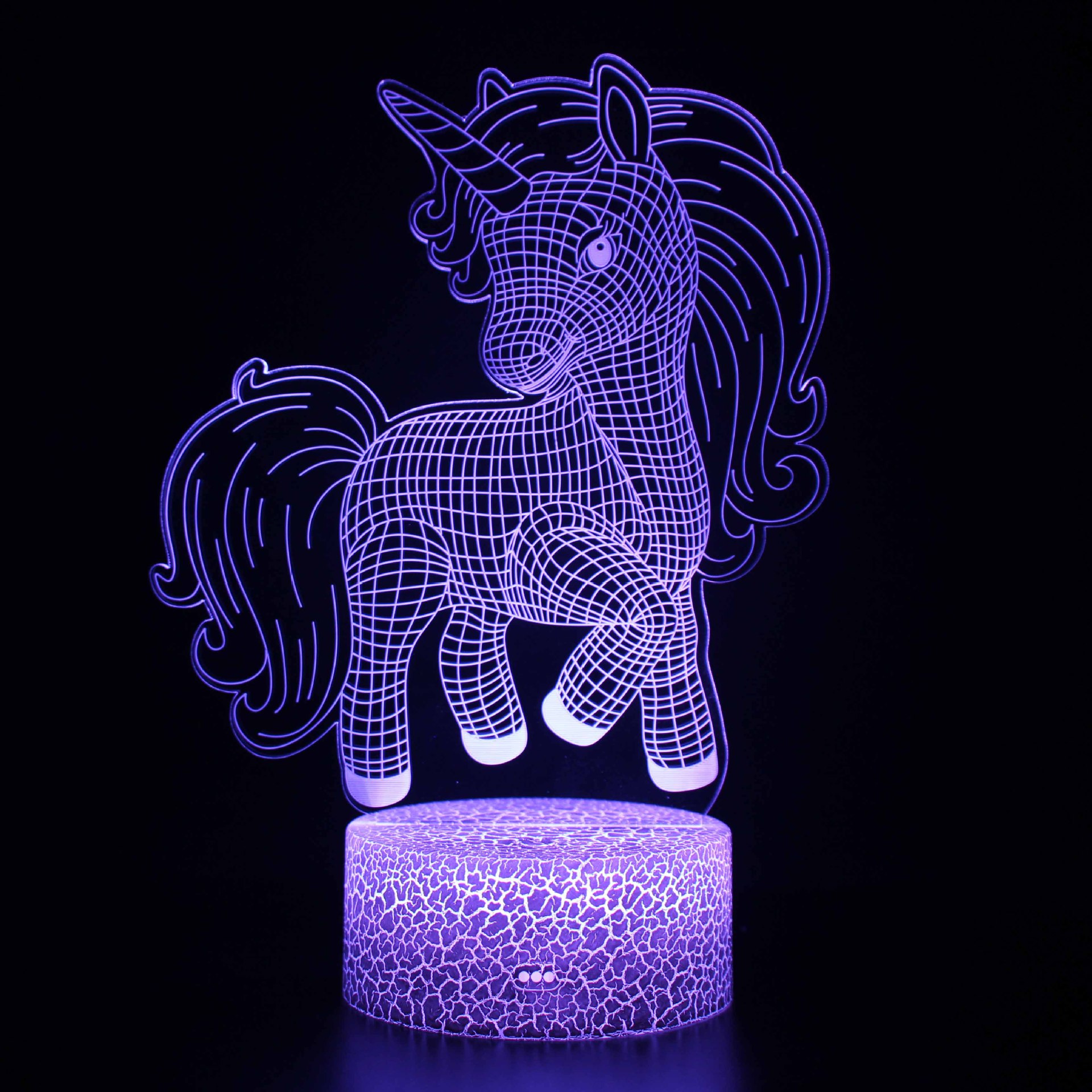 Transfronterizo Amazon Venta caliente serie unicornio 3D noche luz táctil control remoto colorido lámpara de mesa regalo creativo Luz