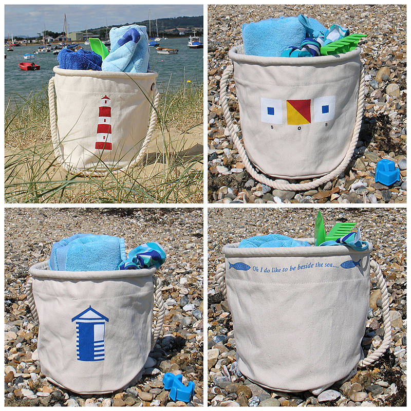 圆筒帆布包 粗绳全棉帆布海边小孩装杂货帆布袋 可印刷LOGO