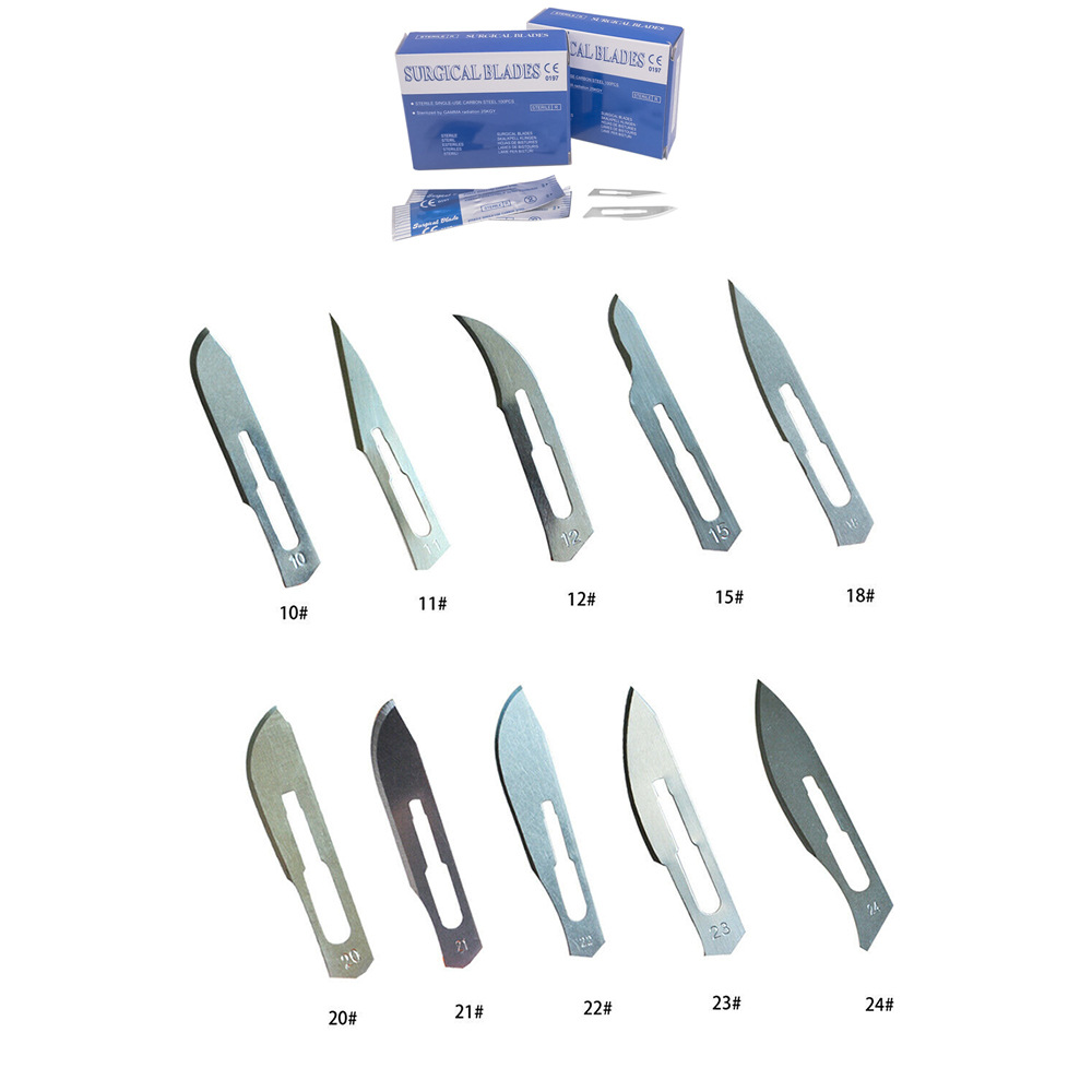 Disposable Sterilized Surgical Blade Carbon Steel English Carbon Steel Double Eyelid Carving Blade Non-domestic Hospital Use