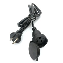 日規帶蓋子防雨頭電源線日標兩插公母頭插頭線日式二插戶外延長線