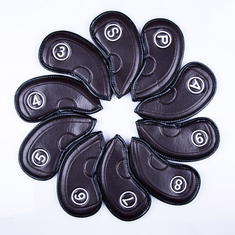 Venta caliente transfronteriza juego de hierros de golf juego de diez piezas PU juego de hierros universal se puede enviar en la fábrica de origen