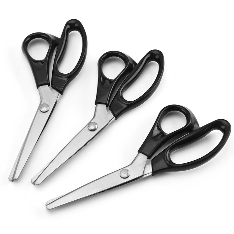 Stainless Steel Fabric Scissors, Triangle & Curved Sawtooth Blades, Sewing & Lace, 17.75 cm