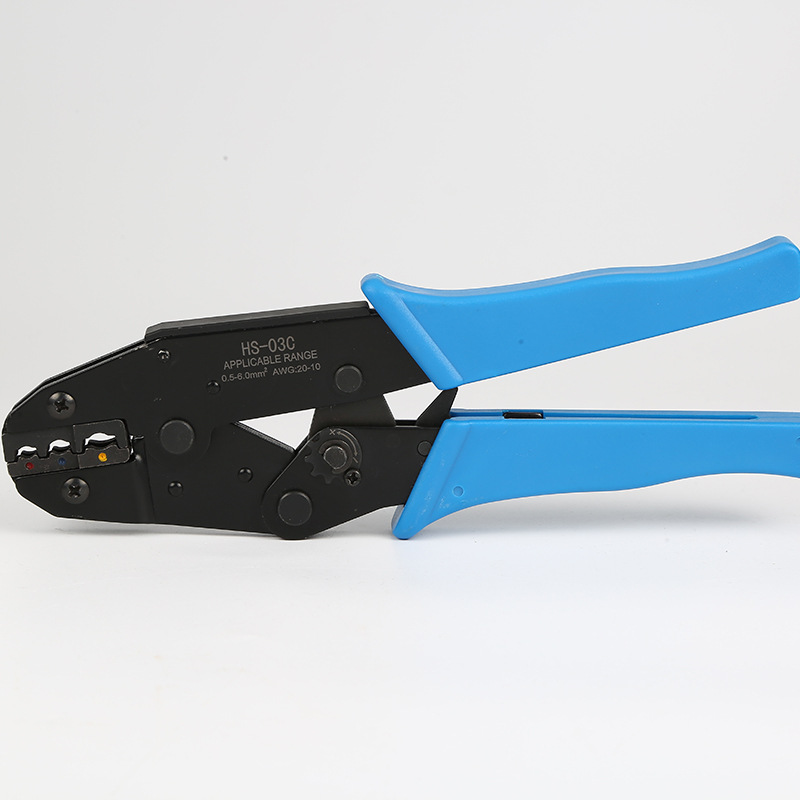 沃玛工具HS-03C冷压端子压接钳 棘轮式绝缘端子压线钳手动工具