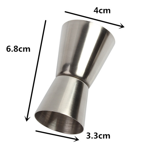 Stainless steel measuring cup, measuring glass, ounce cup, cocktail, beverage, liquid measuring cup, two-ended cup, 15/30 ml