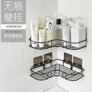 Bathroom -free punching corner standing rack with iron storage rack kitchen rack kitchen rack sanitary packet rack