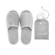 Travel portable disposable folding slippers hotel cotton slippers printing unisex indoor black gray
