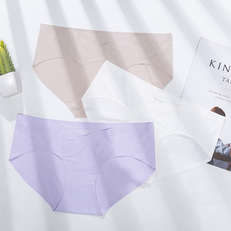 Multi-Size Seamless Ice Silk Maternity Underwear Low-Waist Pregnancy Ice Silk Pure Cotton Early Maternity Underwear Women Wholesale Multi-Size Seamless Ice Silk Maternity Underwear Low-Waist Pregnancy Ice Silk Pure Cotton Early Maternity Underwear Women Wholesale