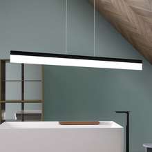 led亚克力办公室吊灯长方形工作室灯会议室前台一字吊线灯超亮