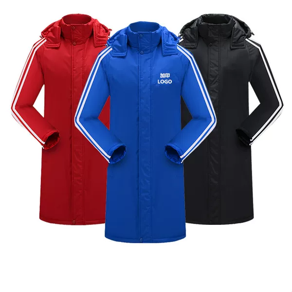 Winter sports coat cotton-padded jacket men's fleece warm cotton-padded jacket student class clothing martial arts clothing group clothing LOGO