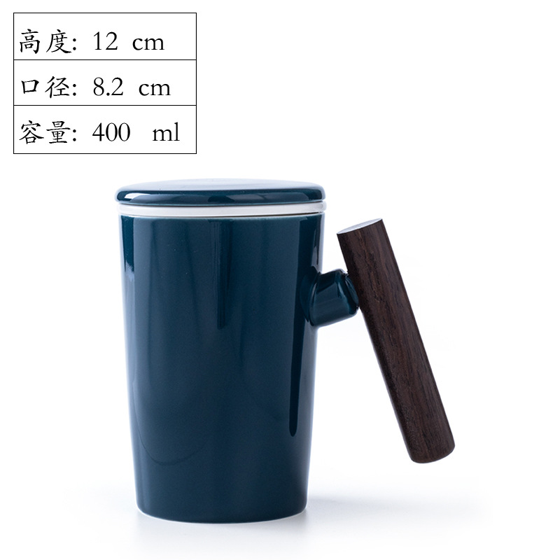 Taza de cerámica de madera original taza de café taza de taza de agua taza de oficina caja de regalo LOGO impresa