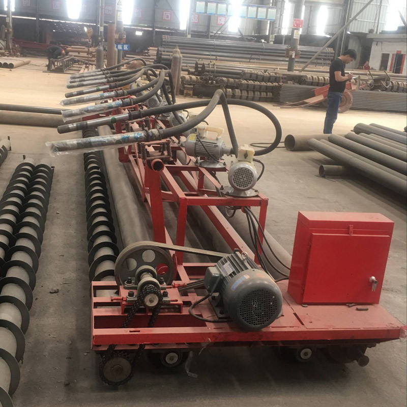 浩禄隧道滚筒式绞龙加排阵摊铺机 带震动棒的排式摊铺振捣机