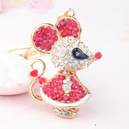 Emperor Jiuzi's new Year of the Rat zodiac year Rat keychain creative men's and women's metal diamond bag pendant