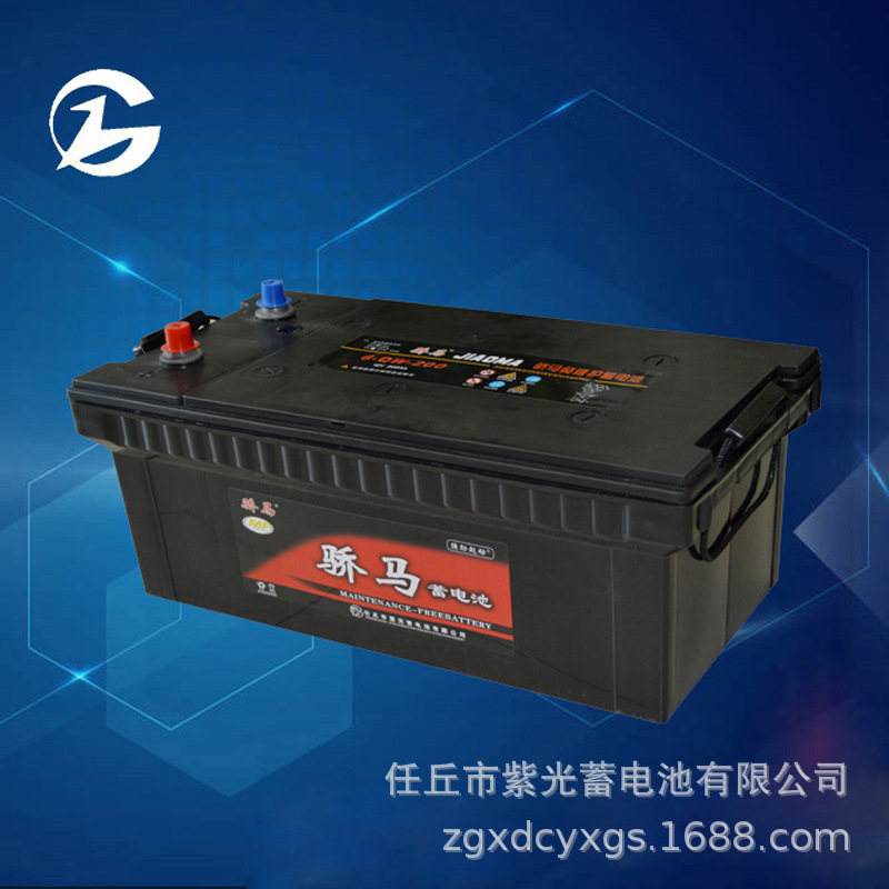 厂家生产汽车蓄电池汽车电瓶12V200AH铅酸启动型装卸机船舶电池