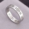 Glossy ring stainless steel, fashionable accessory, European style, does not fade, simple and elegant design, 18 carat