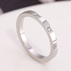 Glossy ring stainless steel, fashionable accessory, European style, does not fade, simple and elegant design, 18 carat