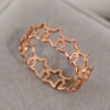 Five -star hollow rose gold