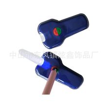 小手电筒LED灯钥匙扣挂件 宣传广告礼品PVC塑料按灯验钞灯锁匙链