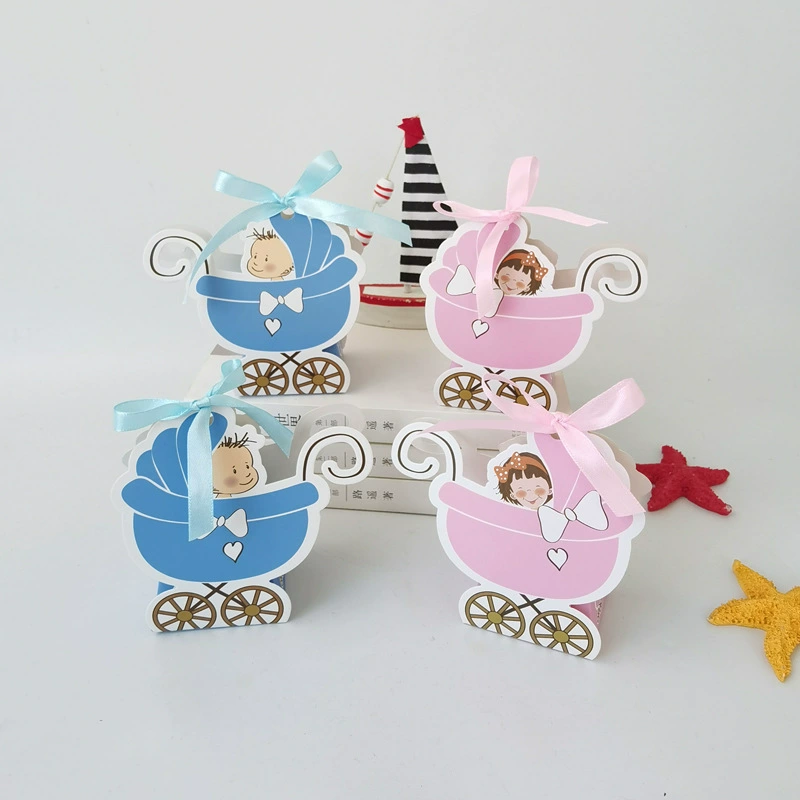 Европейский стиль Новая детская коляска коробка конфет полная луна возвращение подарок индивидуальная тележка детская коробка конфет на день рождения