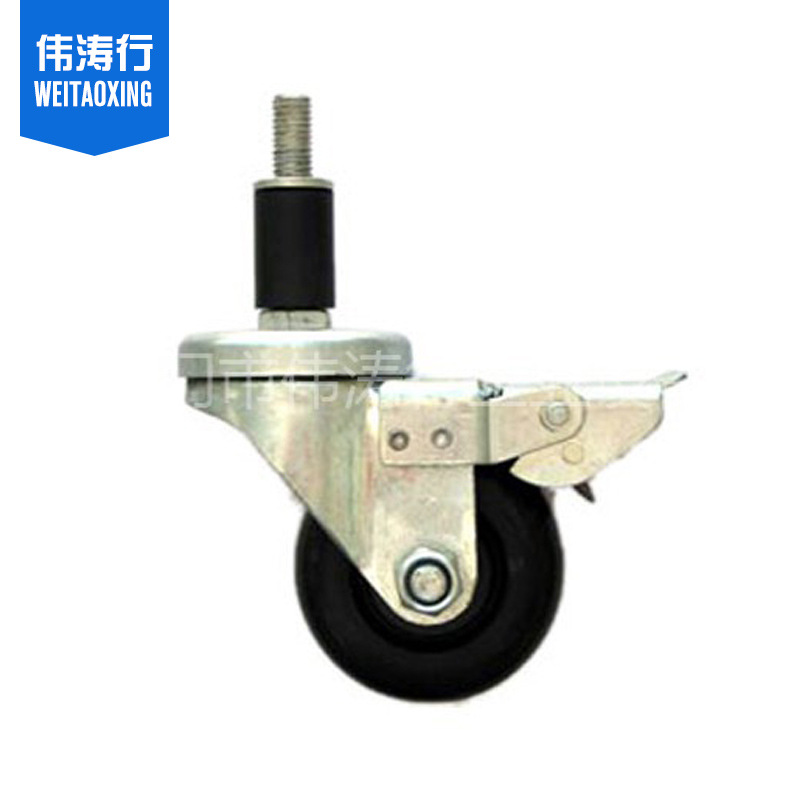 物料车配件脚轮 不锈钢管脚轮精益管脚轮线棒夹板精益管线棒配件
