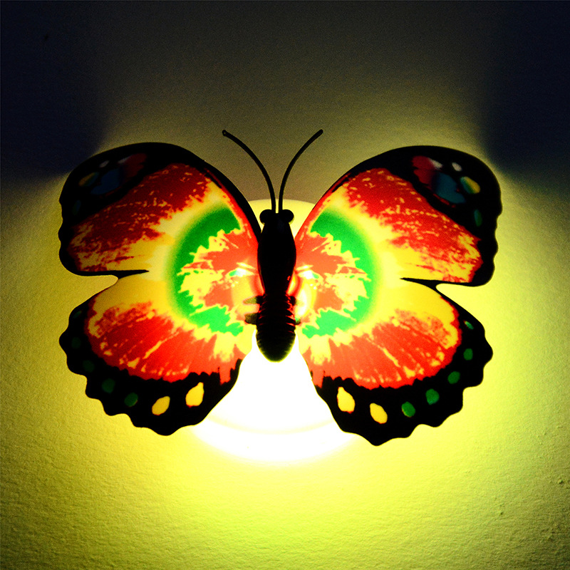 LED night light wall sconce, creative butterfly design, LED accent light, random base color