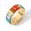 Metal gemstone ring, jewelry, fashionable accessory, European style, wholesale