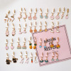 Cute cartoon earrings, fresh children's short ear clips, Korean style, simple and elegant design, no pierced ears, wholesale