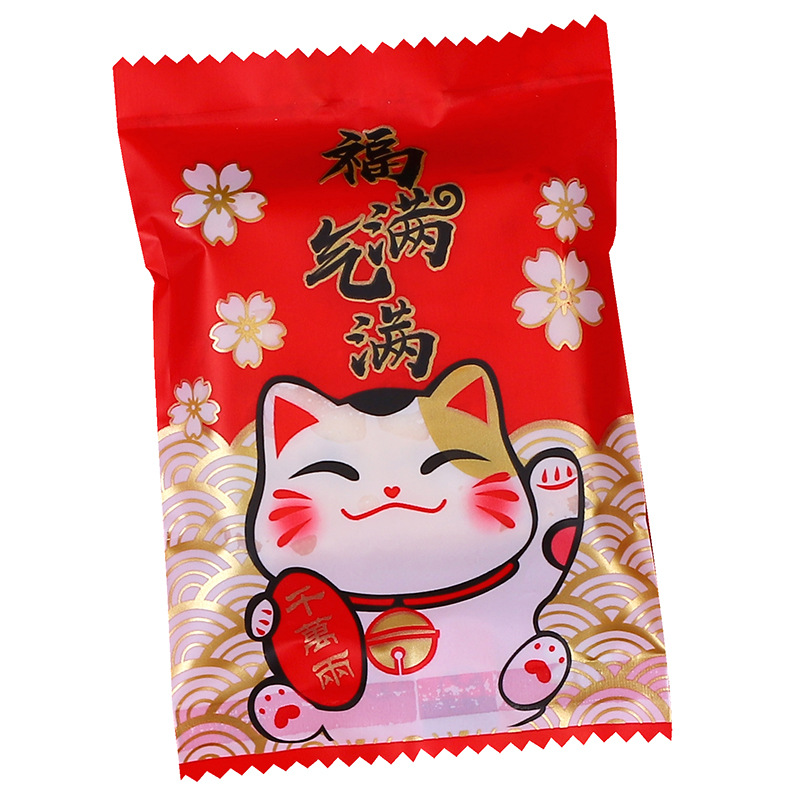 Original Año Nuevo leche Jujube gato afortunado turrón fruta copo de nieve pastel crujiente seco máquina de cordón sello cremallera bolsa de embalaje de regalo