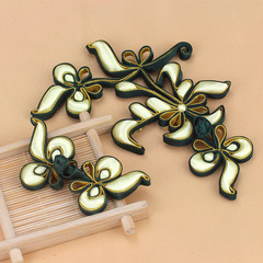 Chinese style three-dimensional chrysanthemum button for qipao, Tang suit accessory, handmade woven, retro decorative button for women