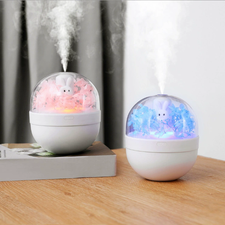 Small humidifier, rabbit, spray, night light, handmade, Birthday gift