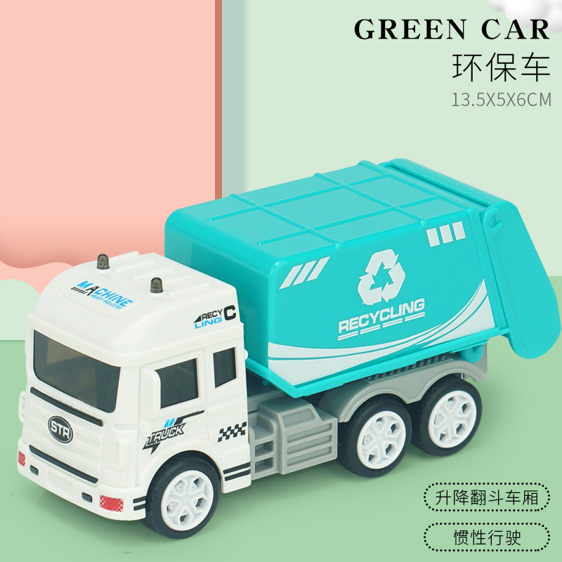 Inercia transfronteriza coche Tire hacia atrás coche traje niños excavadora juguete fuego ingeniería vehículo ambulancia niño regalo