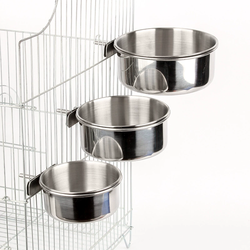 Попугай из нержавеющей стали ящик для еды для попугая кувшин чашка для собак миска чашка для еды кормушка для птиц