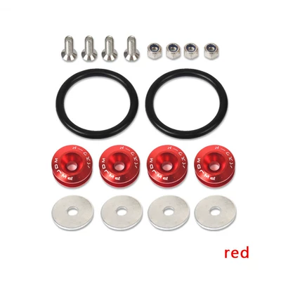 Car size surround modification reinforced turnbuckle modification quick-release fixed buckle buckle (Other Car Modifications) - red