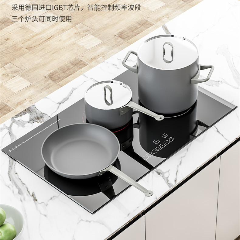 Meikk Cocina de cerámica eléctrica comercial Cocina de inducción Cabeza de cuatro o seis cabezas Ojos Múltiples Ojos Horno de olla de barro Papel de aluminio Sexagero no recoge olla