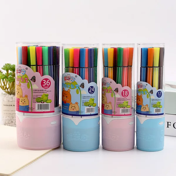 Factory direct Youyi multi-color 12-color 24-color 36-color barrel watercolor pen children's painting set color pen Art brush