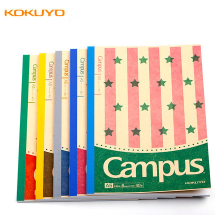Japonés KOKUYO campus libro de encuadernación inalámbrico retro circo rayado punteado libro A5/B5