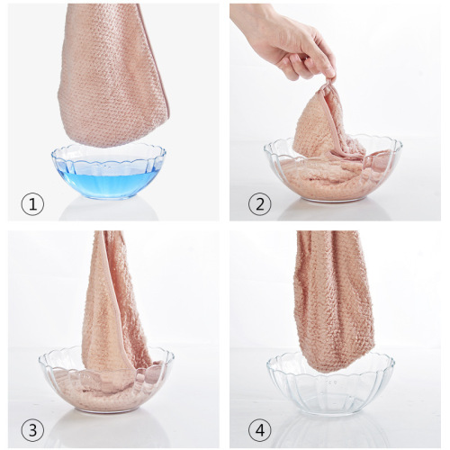 Coral velvet absorbent hair drying cap quick-drying hair towel long hair quick-drying towel wrap turban adult shower cap