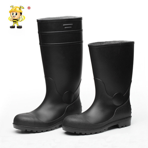 Long boots for protection, anti-crushing and anti-puncture, waterproof rain boots for tunnel construction in rainy season, safety rain shoes for labor protection