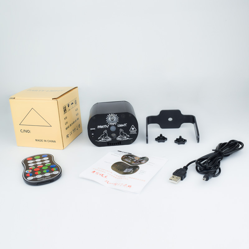 Atmósfera fiesta Navidad proyección KTV bar luz láser etapa luz láser coche mini LED disco luz de color