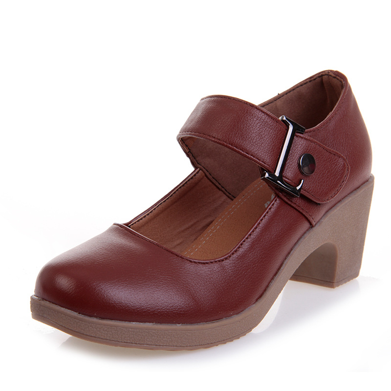 Cuatro estaciones nuevos zapatos de baile modernos nuevos zapatos de baile cuadrados de Velcro zapatos de baile de fondo suave para mujer zapatos de baile de tacón medio transfronterizos