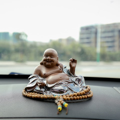 Car Dashboard Ornament Maitreya Buddha Laughing Buddha Guanyin Bodhisattva Mahayana Buddha Creative Car Decorative Accessories