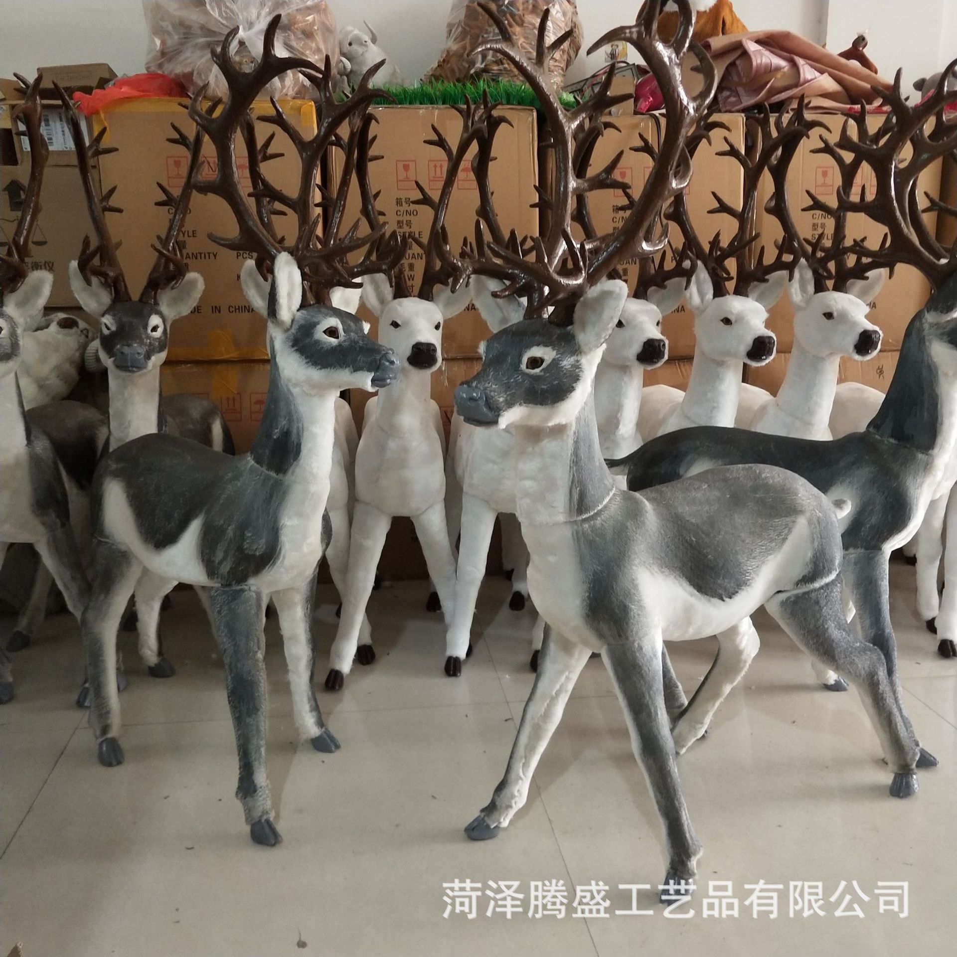 Simulación de Navidad modelo de alce decoración simulación animal de peluche ELK Sika ciervos de Navidad centro comercial decoración del hogar image 25