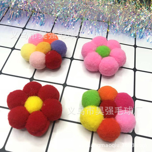�S��ֱ�N�ߏ�ë�򻨶�Ь����ɫë�q��pompom���׃��ֹ�diy�o����