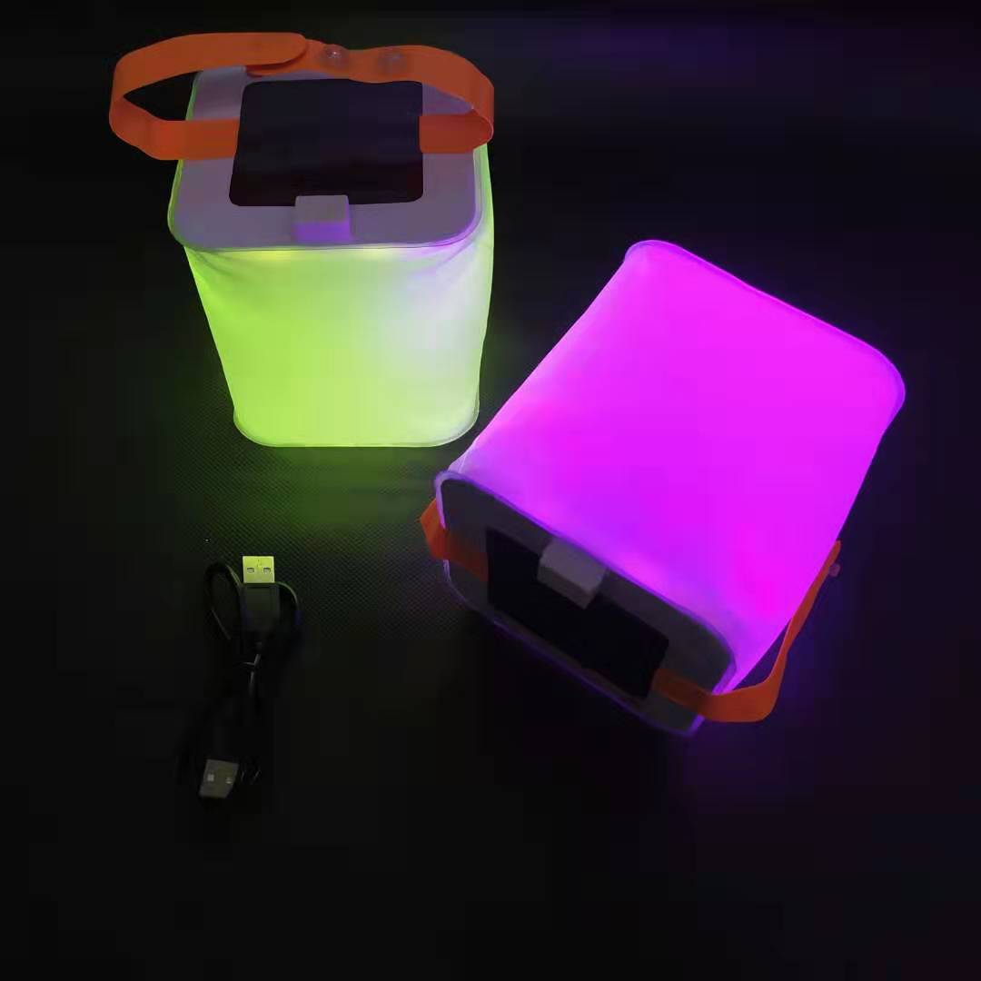 USB 휴대 전화 충전 캠핑 조명이있는 새로운 다채로운 태양열 USB 풍선 램프 실내 실외 야간 조명