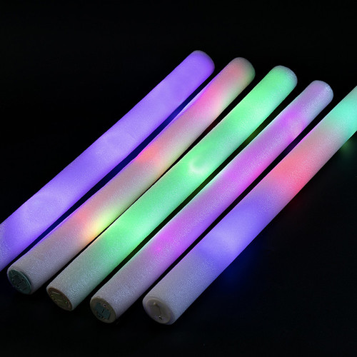 Wholesale glow sponge sticks concert cheering sponge fluorescent sticks colorful led glow sticks flash foam sticks