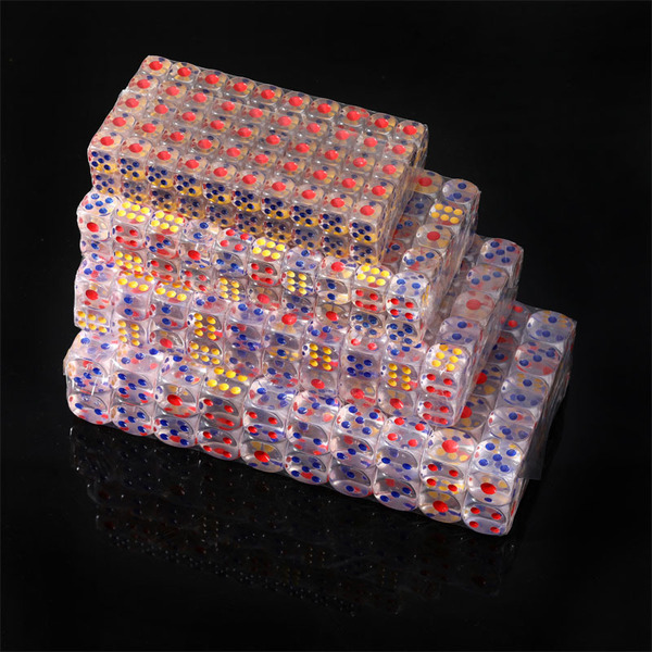 Plastic dice rounded