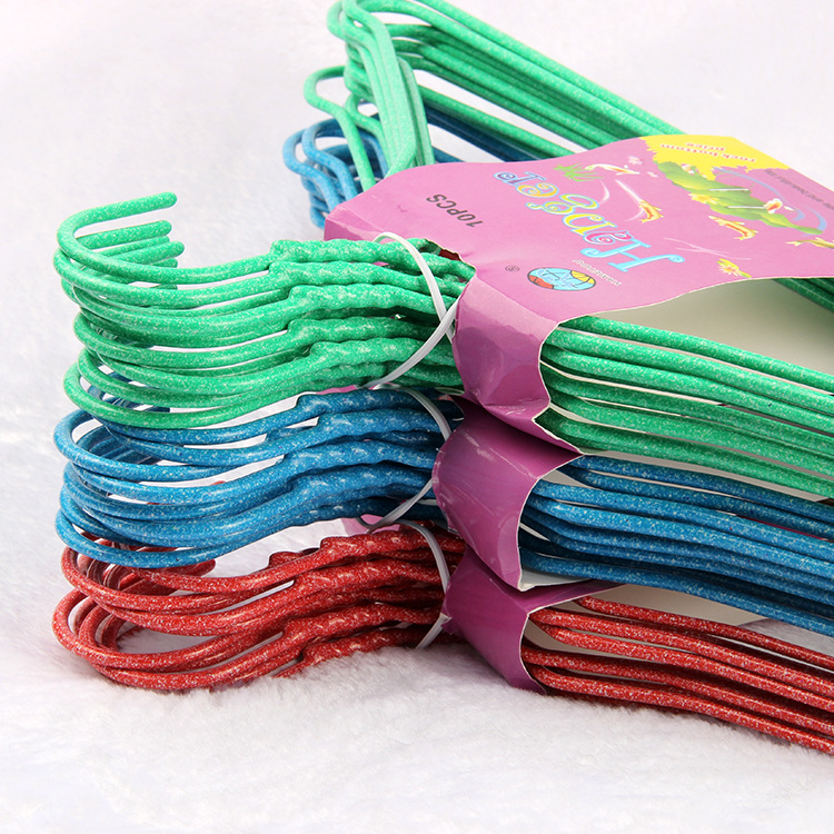 Perchas de alambre de acero antideslizantes para ropa, de 42 cm, para uso doméstico, recubiertas de plástico, venta al por mayor, antideslizantes y reforzadas. image 3