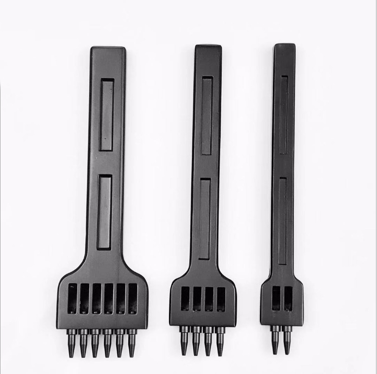 皮革制作缝线打孔冲 黑色排冲4mm规格菱斩高品质排冲皮革工具