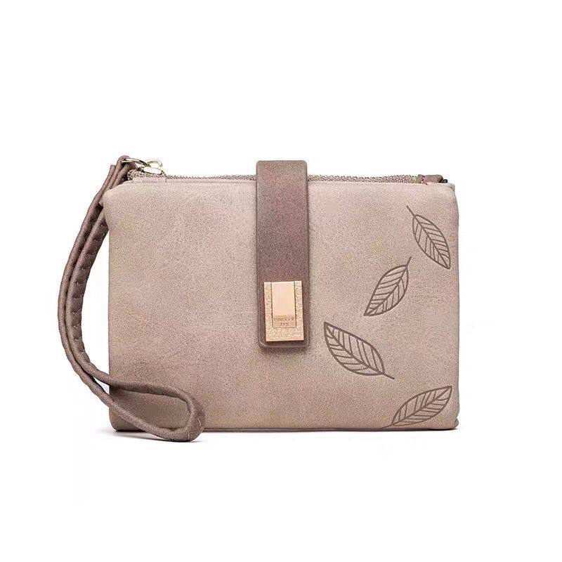 Cartera de comercio exterior transfronterizo de Amazon AliExpress para mujer, estilo corto, monedero retro europeo y americano con cremallera mate para mujer.
