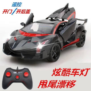 1:18五通一键三开门遥控汽车充电儿童玩具车模型无线遥控漂移赛车